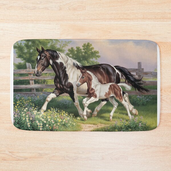 Item preview, Paint Horse Mare & Foal in the Countryside designed and sold by candiscamera.