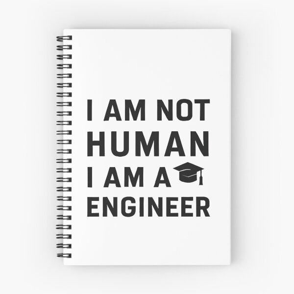 Item preview, I AM NOT HUMAN I AM AN ENGINEER – Minimalist Engineer Design designed and sold by Malak Studio .