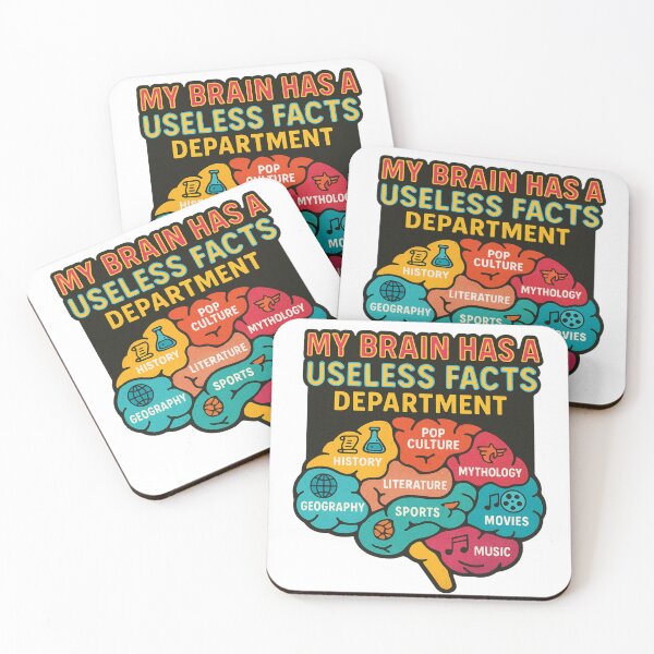 Item preview, Funny Brain Useless Facts Department T-Shirt – Geeky Knowledge Humor Design designed and sold by Nevermore & Co..