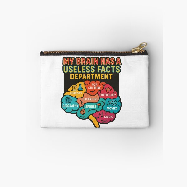 Item preview, Funny Brain Useless Facts Department T-Shirt – Geeky Knowledge Humor Design designed and sold by Nevermore & Co..