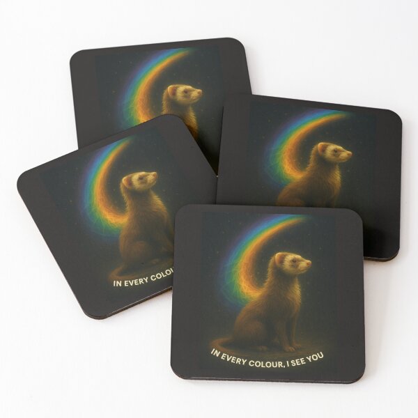 Item preview,  “Curious Light – In Every Colour, I See You (Ferret)” designed and sold by GeoWild Designs.