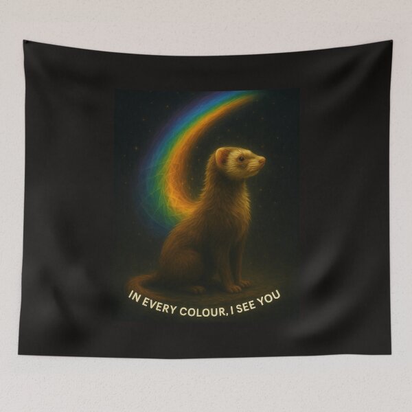 Item preview,  “Curious Light – In Every Colour, I See You (Ferret)” designed and sold by GeoWild Designs.
