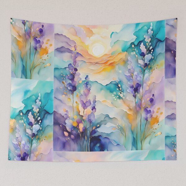 Item preview, Sunrise Over The Hills - Abstract Art designed and sold by Lightworker11.