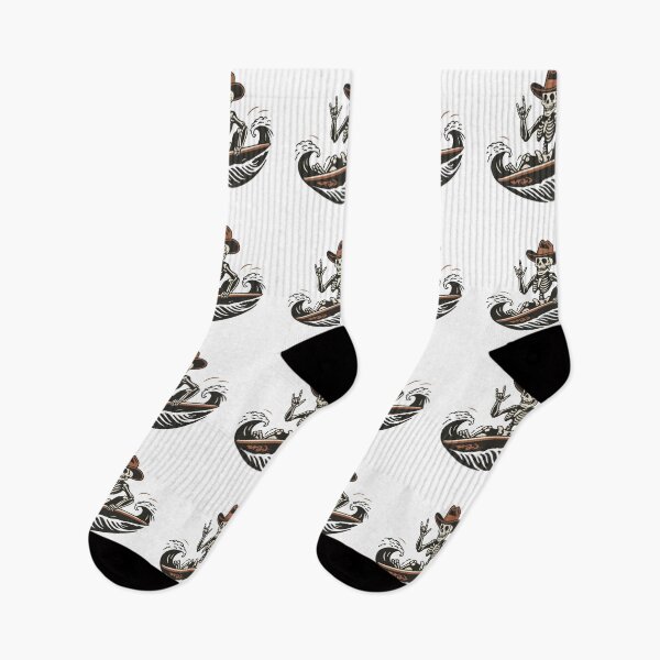 Item preview, Cowboy Skeleton Surfer – Retro Rock Art designed and sold by abicir.
