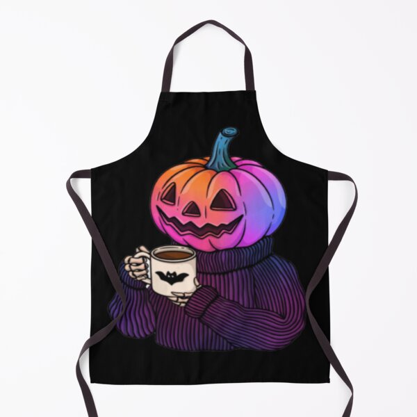 Item preview, purple pumpkin with coffee designed and sold by szydelkowanika.
