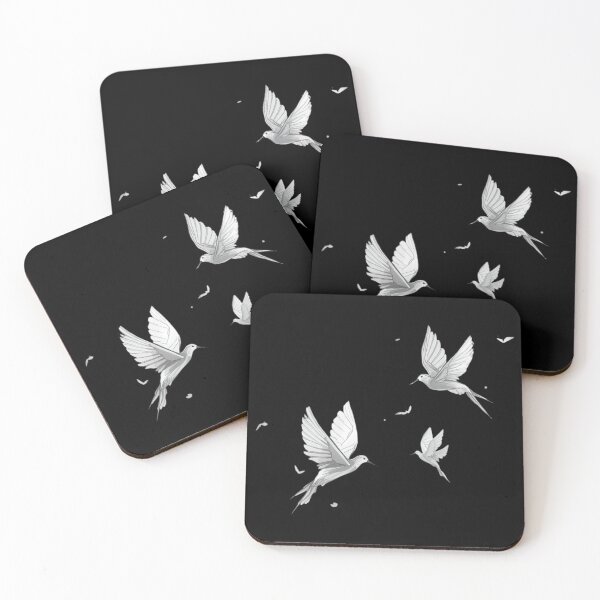 Item preview, Soft World – Gentle Flight | Minimal White Birds in Motion designed and sold by jelonkaa.
