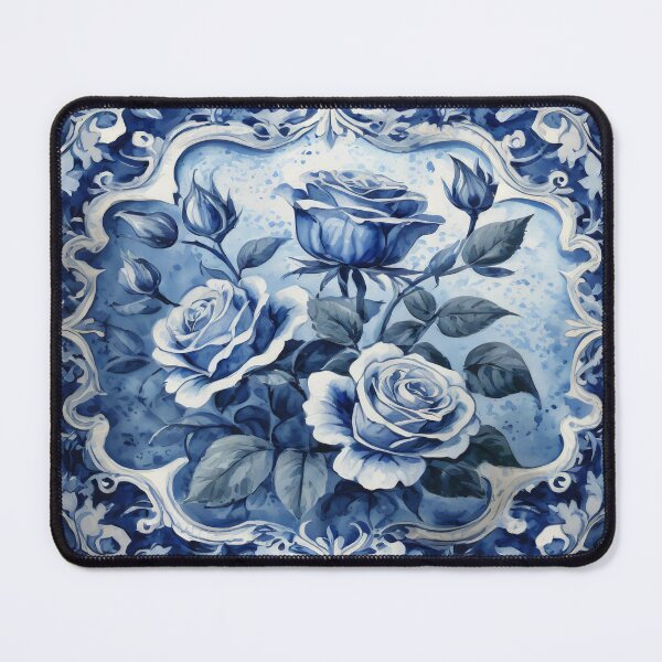 Item preview, Blue Delft Style Rose Tile designed and sold by DutchView22.
