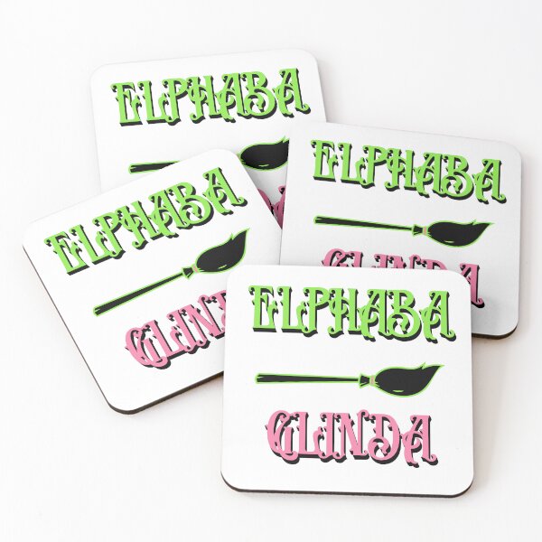 Item preview, Wicked inspired sticker, multiple stickers, Elphaba, Glinda, broom, gift, sticker pack designed and sold by DisgustangCO.