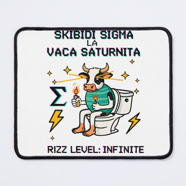 Item preview, Sigma Toilet Cow – Rizz Level Infinite designed and sold by AnnDesignStudio.