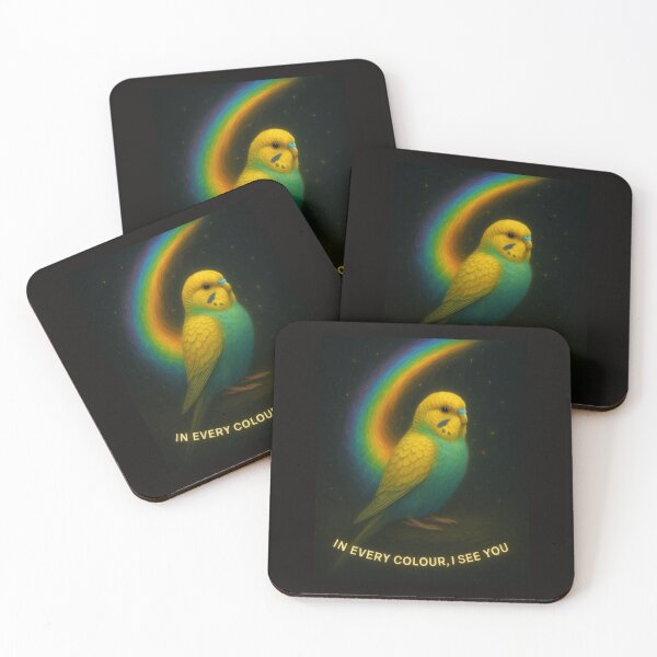 Item preview,  “Echo in Colour – In Every Colour, I See You (Budgie)” designed and sold by GeoWild Designs.
