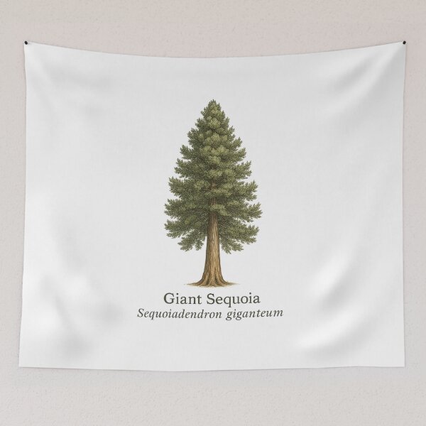 Artikelvorschau, Riesenmammutbaum Botanische Illustration 3 – Sequoiadendron giganteum entworfen und verkauft von BloomKind.