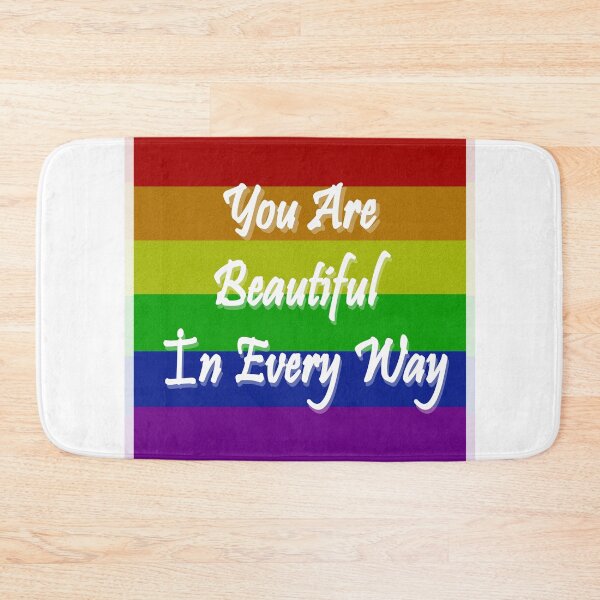 Item preview, You Are Beautiful – Rainbow Background designed and sold by Phoenix Art Studio.