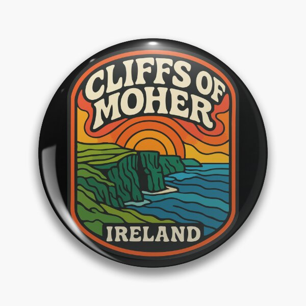 Item preview, Cliffs Of Moher Ireland Retro Trippy Travel designed and sold by TomFrontierArt.