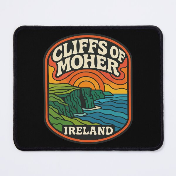 Item preview, Cliffs Of Moher Ireland Retro Trippy Travel designed and sold by TomFrontierArt.