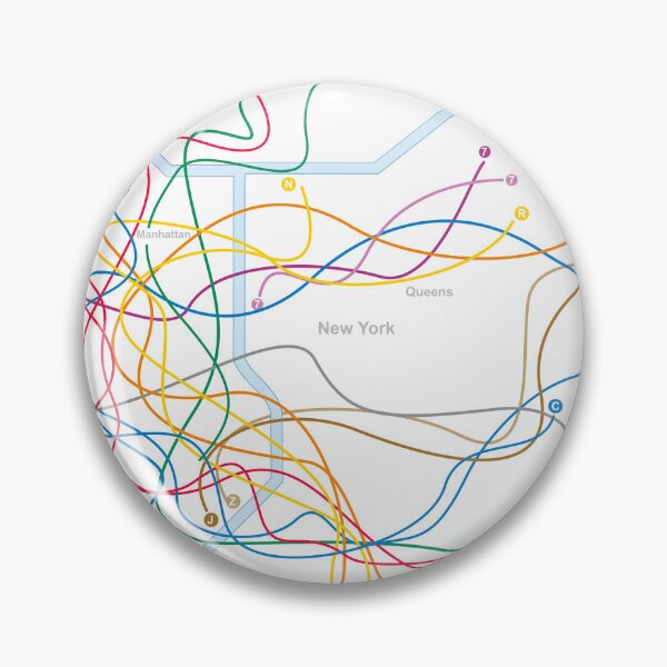 Item preview, New York Subway lines city map  designed and sold by oliver polanski.