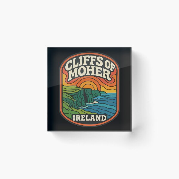 Item preview, Cliffs Of Moher Ireland Retro Trippy Travel designed and sold by TomFrontierArt.