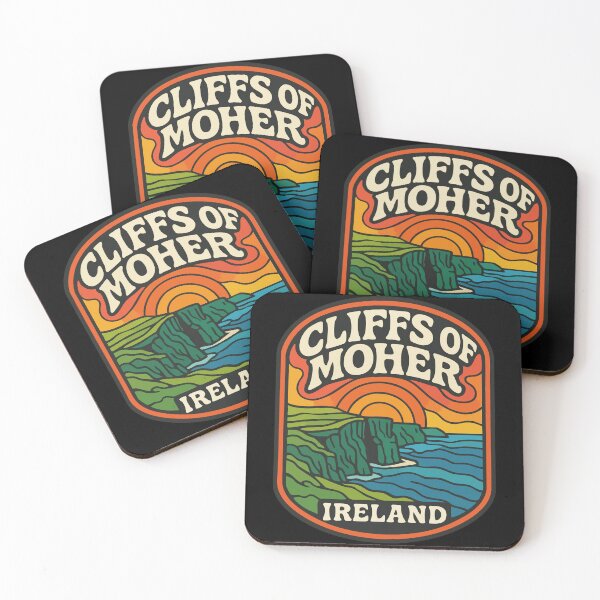 Item preview, Cliffs Of Moher Ireland Retro Trippy Travel designed and sold by TomFrontierArt.