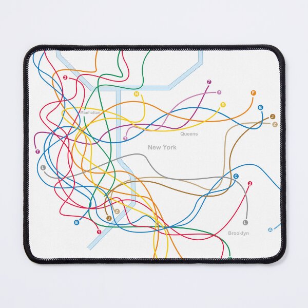 Item preview, New York Subway lines city map  designed and sold by oliver polanski.