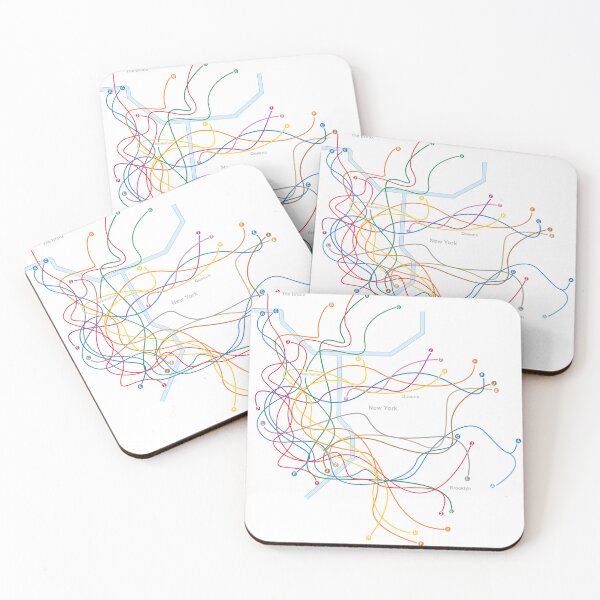 Item preview, New York Subway lines city map  designed and sold by oliver polanski.