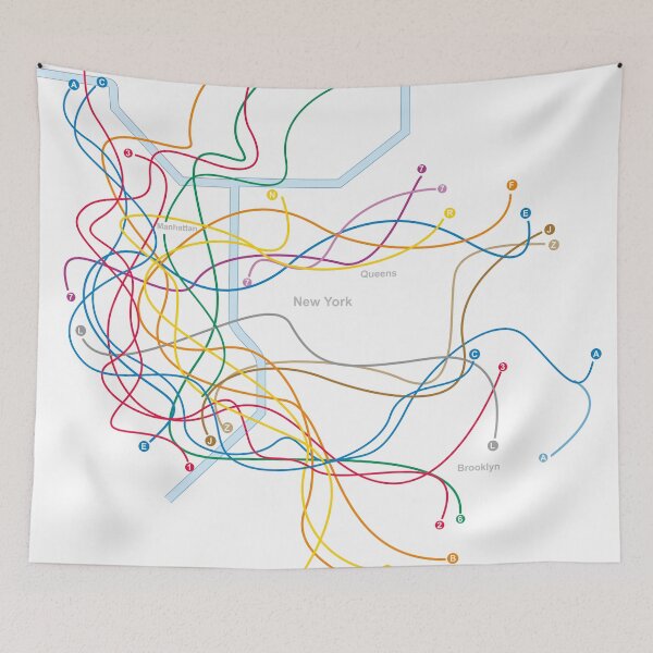 Item preview, New York Subway lines city map  designed and sold by oliver polanski.