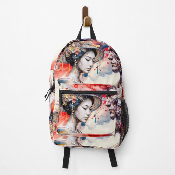Item preview, Sacred Duality – Geisha & Samurai in Floral Tension designed and sold by KRISS DEL - STUDIO.