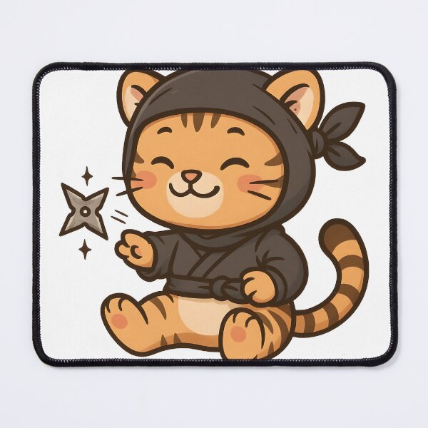 Item preview, Cute Tiger Ninja in Action designed and sold by ArtsyWishesShop.