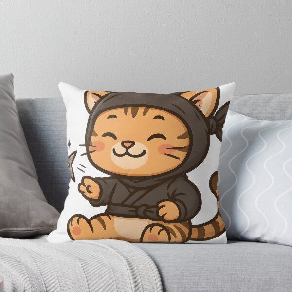 Item preview, Cute Tiger Ninja in Action designed and sold by ArtsyWishesShop.