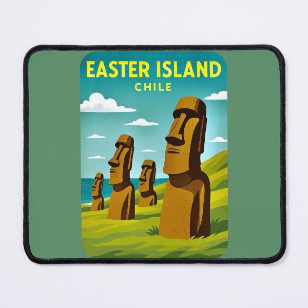 Item preview, Easter Island, Chile — Moai Statues designed and sold by Myra365Art.