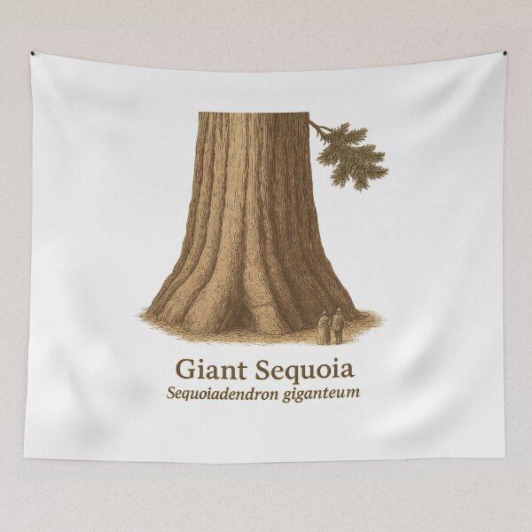 Artikelvorschau, Kopie der botanischen Illustration 4 des Riesenmammutbaums – Sequoiadendron giganteum entworfen und verkauft von BloomKind.