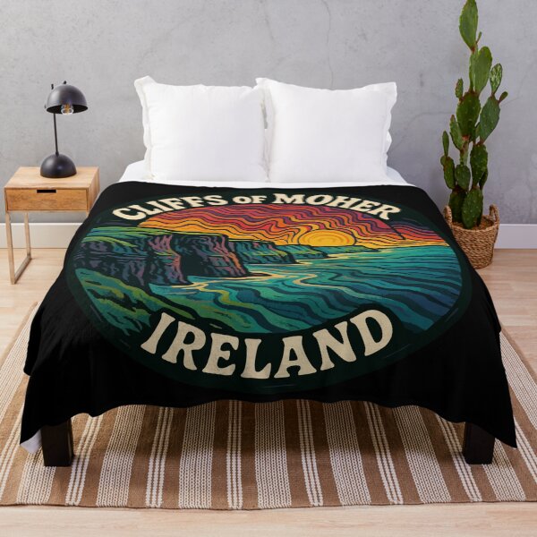 Item preview, Cliffs Of Moher Ireland Retro designed and sold by TomFrontierArt.