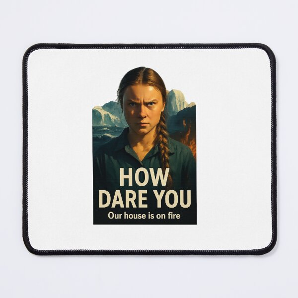 Item preview, Greta Thunberg Speech Quote: How Dare You - Climate Change Activist Protest Shirt designed and sold by GeniePixel.