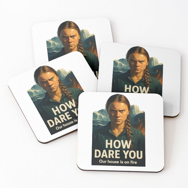 Item preview,     Greta Thunberg Speech Quote: How Dare You - Climate Change Activist Protest Shirt designed and sold by GeniePixel.