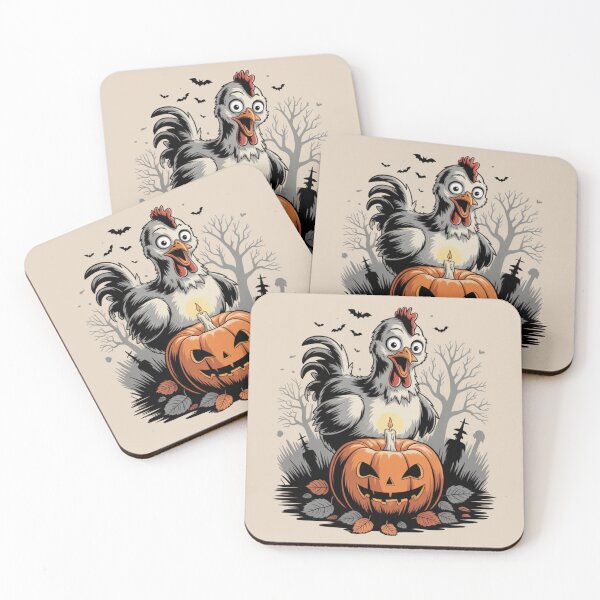Item preview, Funny Chicken and Candle Pumpkin designed and sold by Qwibbo.