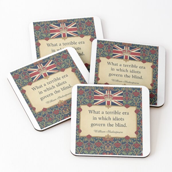 Item preview, Shakespeare "Terrible Era" Quote T-Shirt - British Flag Crown Pattern designed and sold by Boski22.