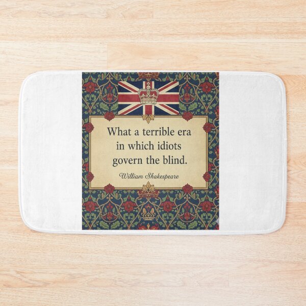 Item preview, Shakespeare "Terrible Era" Quote T-Shirt - British Flag Crown Pattern designed and sold by Boski22.