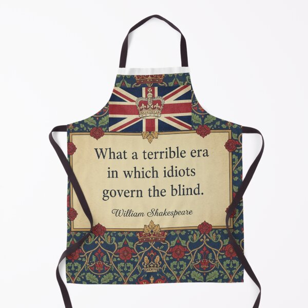 Item preview, Shakespeare "Terrible Era" Quote T-Shirt - British Flag Crown Pattern designed and sold by Boski22.