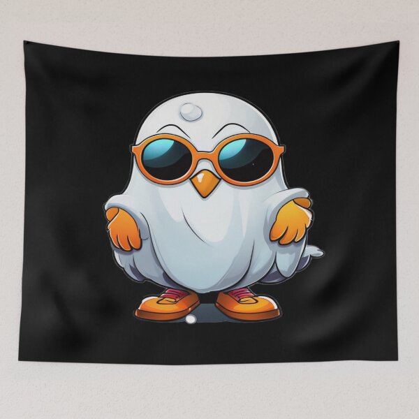 Item preview, ghost owl with glasses designed and sold by szydelkowanika.