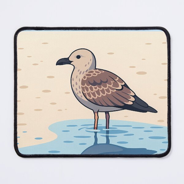 Item preview, Peaceful Shore Vintage Seabird Beach Reflection Poster Art designed and sold by White-Camel.