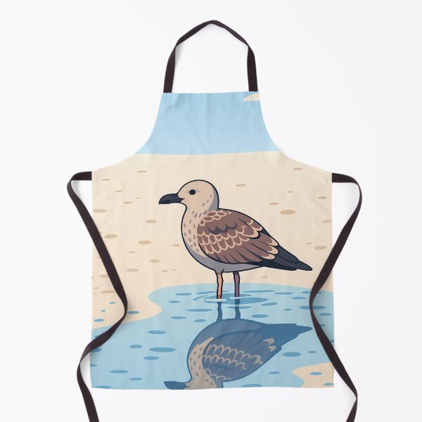 Item preview, Peaceful Shore Vintage Seabird Beach Reflection Poster Art designed and sold by White-Camel.
