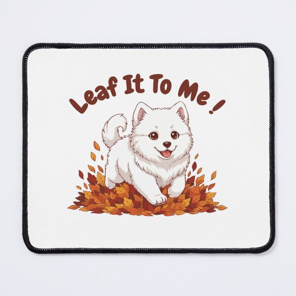Item preview, Leaf It To Me! Samoyed Dog Running in Fall Leaves - Cute Autumn designed and sold by The Real Life Symphony.