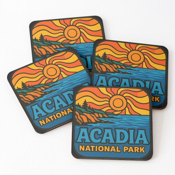 Item preview, Acadia National Park Trippy Retro designed and sold by TomFrontierArt.