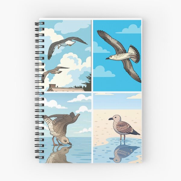 Item preview, Seabird Collection Vintage Coastal Birds Collage Poster Art designed and sold by White-Camel.