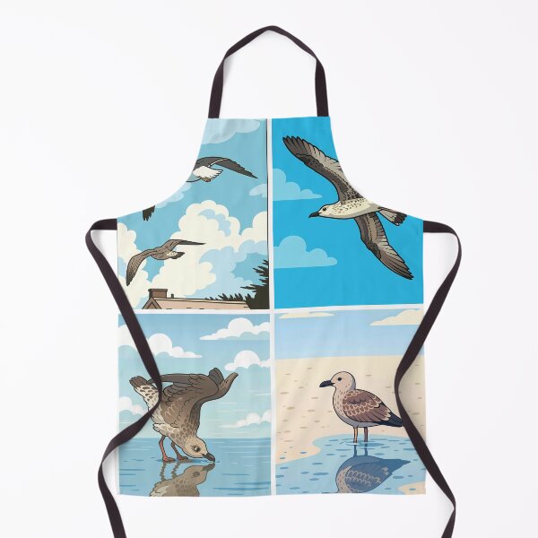 Item preview, Seabird Collection Vintage Coastal Birds Collage Poster Art designed and sold by White-Camel.