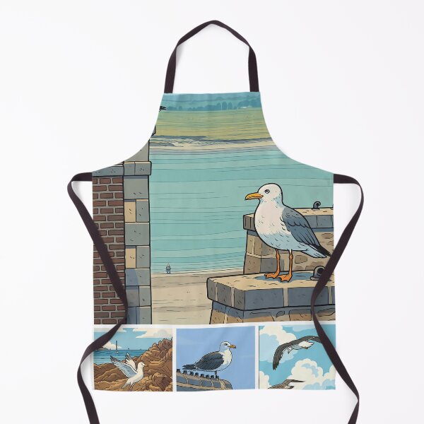 Item preview, Urban Seagull Vintage City Bird Coastal Architecture Poster Art designed and sold by White-Camel.