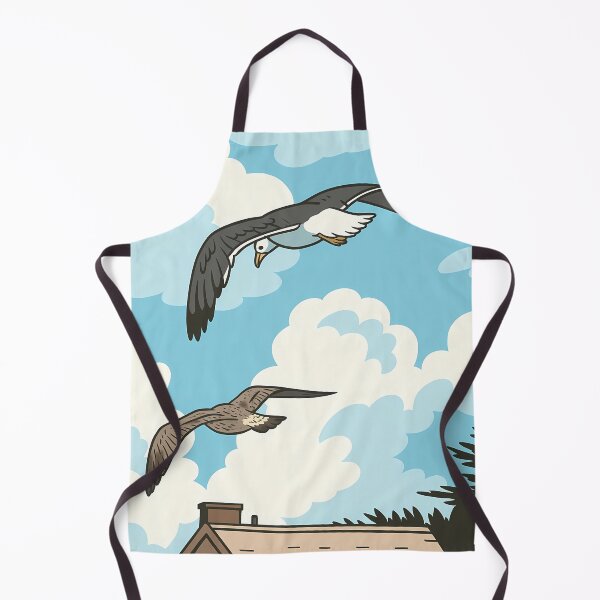 Item preview, Flying Free Vintage Seabirds Soaring Clouds Poster Art designed and sold by White-Camel.