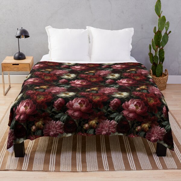 Item preview, Moody Dark Floral Peony Pattern designed and sold by Prismatect.