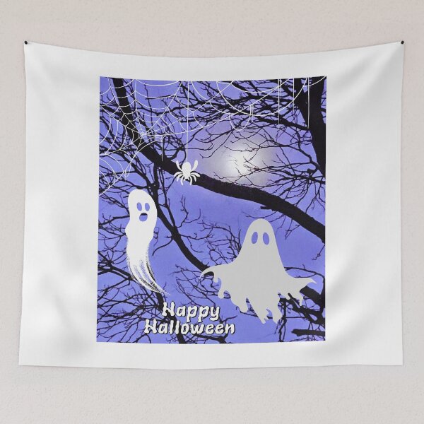 Item preview, Happy Halloween. Two Ghosts And The Night Sky. designed and sold by Dinasshop.