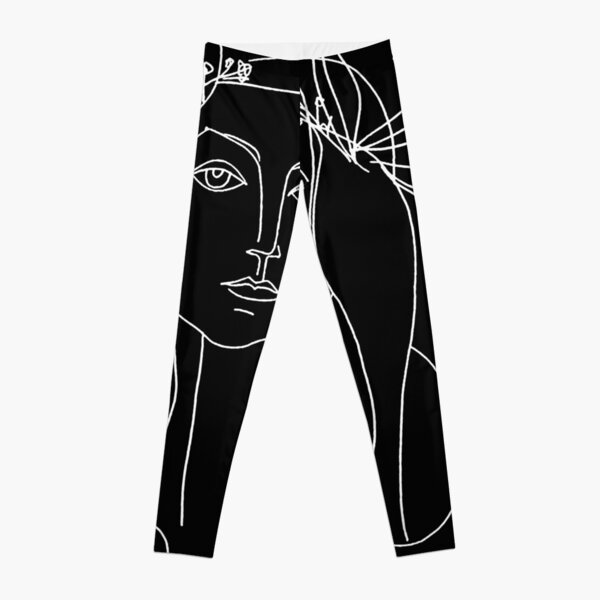 HEAD : Vintage 1946 Young Girl Silhouette Print by Picasso Leggings