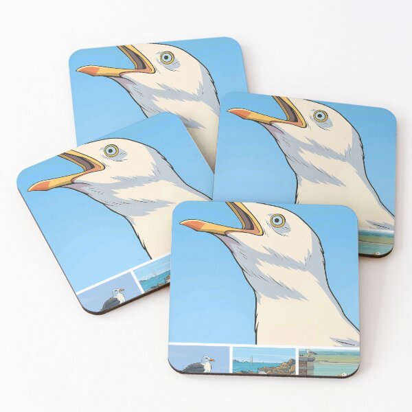 Item preview, Coastal Bird Portrait Vintage Seabird Collage Poster Art designed and sold by White-Camel.