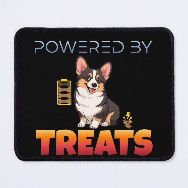 Item preview, Powered by Treats – Funny Corgi Dog Design for Pet Lovers designed and sold by Kotalo.